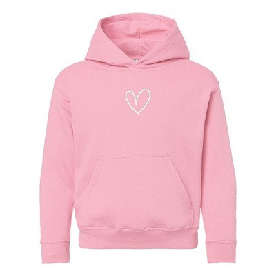The Juniper Shop Embroidered Hand Drawn Heart Youth Graphic Hoodie