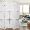 BestMassage 5.6 Ft Room Divider 4 Panel Portable Partition Screen with Storage Shelves - 2 of 4