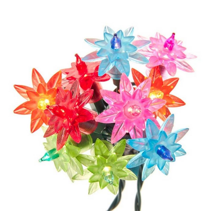 Christmas 30.0" Multi Color Flower Lights String Light Kurt S. Adler Inc  -  Novelty Sculpture Lights, 1 of 4