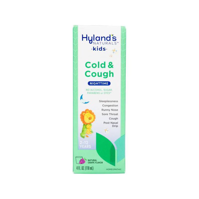Hyland&#39;s Naturals Kids Cold &#38; Cough Nighttime Syrup - Grape - 4 fl oz, 4 of 7