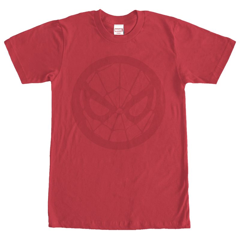 Men's Marvel Spider-Man Mask Circle T-Shirt, 1 of 5
