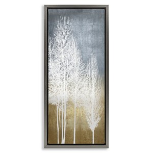 Stupell Industries Tall Bare White Trees Nature, 11" x 25" - 1 of 4