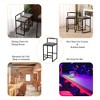 Bar Stool with Backrest Set of 2 Counter Height PU Leather Upholstered Bar Chairs with Footrest - 2 of 4