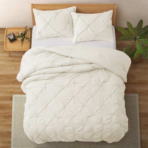 Peace Nest 3 Pieces Pinch Pleat Comforter and Pillowcases Set, Soft Lightweight Fluffy All Season Bedding Set - image 1 of 4