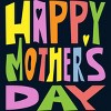 Men's Design By Humans Happy Mother's Day Colorful Text By Yunta T-Shirt - 2 of 2