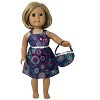 Doll Clothes Superstore Sundress With Purse Fits 18 Inch Girl Dolls Like American Girl Our Generation My Life Dolls - 3 of 4
