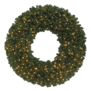 Kurt Adler 60-Inch Pre-Lit Commercial Wreath - 1 of 3