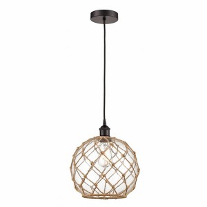 Farmhouse Rope - 1 Light Mini Pendant In Industrial Style-12.75 Inches Tall and 10 Inches Wide - 1 of 1