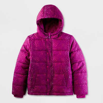 Cat Jack Brandclub Kids Abstract Heavyweight Puffer Jacket Cat Jack Magenta M