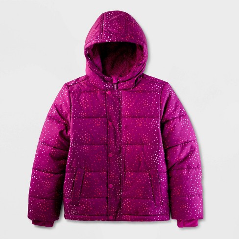 Kids Abstract Heavyweight Puffer Jacket Cat Jack Magenta Target