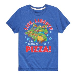 Boys' - Teenage Mutant Ninja Turtles - Life Liberty Pursuit Of Pizza Short Sleeve Graphic T-Shirt - 1 of 4