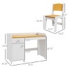 INFURNIC Kids Table Sets Desk and Chair Set with Storage for Arts Crafts and Homework, White, 31.5"*15.3"*23.3" - 4 of 4