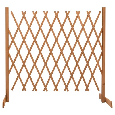 vidaXL Garden Trellis Fence Orange 70.9Inchx39.4Inch Solid Firwood