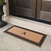 A1HC Natural Coir and PVC Backing Classic Border Flock Monogrammed Door Mat, Anti-Shed Entry Doormat - 2 of 4