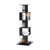 Maliang 5 tier Rotating Bookshelf with anti-toppling base, Floor Rack Simple Bookcase with Acrylic plate - 3 of 4
