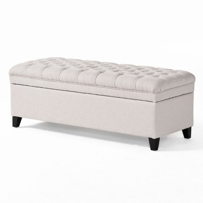 NicBex Storage Ottoman Bench for Bedroom,Elegant Storage Bench with Wood Legs,Ottoman for Living Room, Bedroom, Entryway