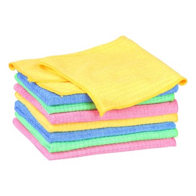 Unique Bargains Home Microfiber Absorbent Reusable Cleaning Cloth 8 ...