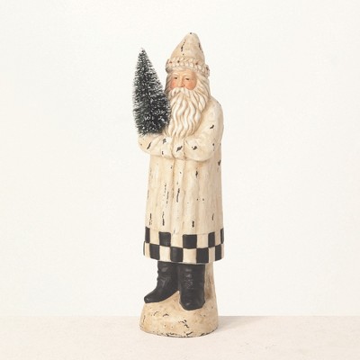 Sullivans Decorative Santa Sculpture 14"H Black