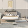 Okak Platform Bed Frame with Metal Slats Bed with Trundle USB Ports No Springs Required Easy Assembly - 2 of 4