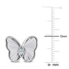 EVERLY JEWELRY | Sterling Silver 1/6 CT TGW Aquamarine Fashion Post Earrings - 2 of 4