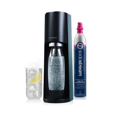 SodaStream Terra Sparkling Water Maker with CO2 and Carbonating Bottle Black