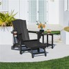 Yaheetech Folding Fire Pit Chair with Retractable Ottoman - 2 of 4