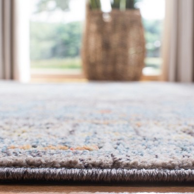 Serene Waters 4' x 6' Hand-Knotted Blue Synthetic Area Rug