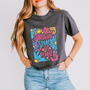 Simply Sage Market Boho Sunshine State Of Mind Flowers Boxy Crop Top - 1 of 4
