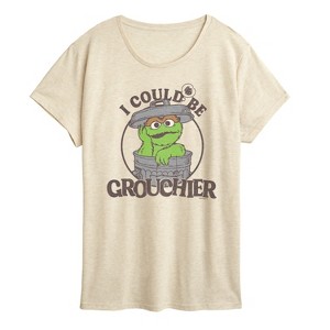 Women's - Sesame Street - I Could Be Grouchier Oscar Short Sleeve Graphic T-Shirt - 1 of 4