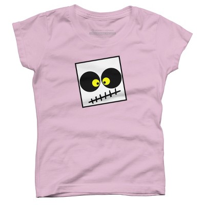 Girl's Design By Humans Square Skull By LonaMisa T-Shirt