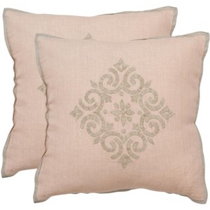 Isola Pillow (Set of 2) - Petal - 20"X20" - Safavieh - 1 of 2