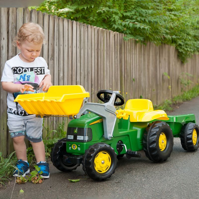 John Deere Kids&#39; Tractor with Trailer Ride-On, 5 of 6