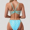 Anna-Kaci Women's Leopard Print Bikini Set with Scoop Neck Top and Cutout Side Bottoms - 3 of 4