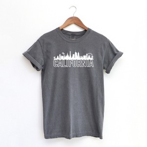 Simply Sage Market Women's California Buildings Short Sleeve Garment Dyed Tee - 1 of 2