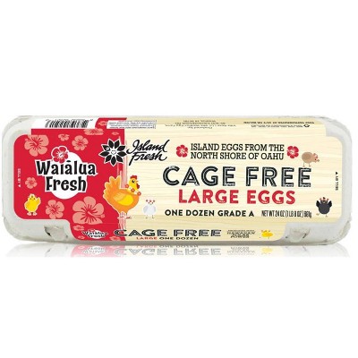 Waialua Farms Large Cage Free Eggs - 12ct