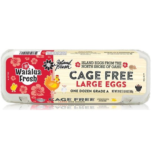 Waialua Farms Large Cage Free Eggs - 12ct - image 1 of 2