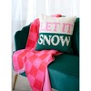 Shiraleah "Let It Snow" Pink and Green Decorative Pillow - 4 of 4
