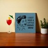 Slickblue Rustic Bar Decor Sign 7x7 – Solid Wood Plaque with Funny Quote, Shelf or Wall Display, 10 Color Options - 2 of 3