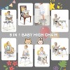 Kinder King 8 in 1 Baby High Chair, Coverts to Dining Booster Seat, Removable Tray & Double Seat Cover, Easy to Wipe - 3 of 4
