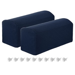 Unique Bargains Non Slip Scratch Resistant Soft Armchair Slipcovers with Twist Pins 2 Pcs - 1 of 4