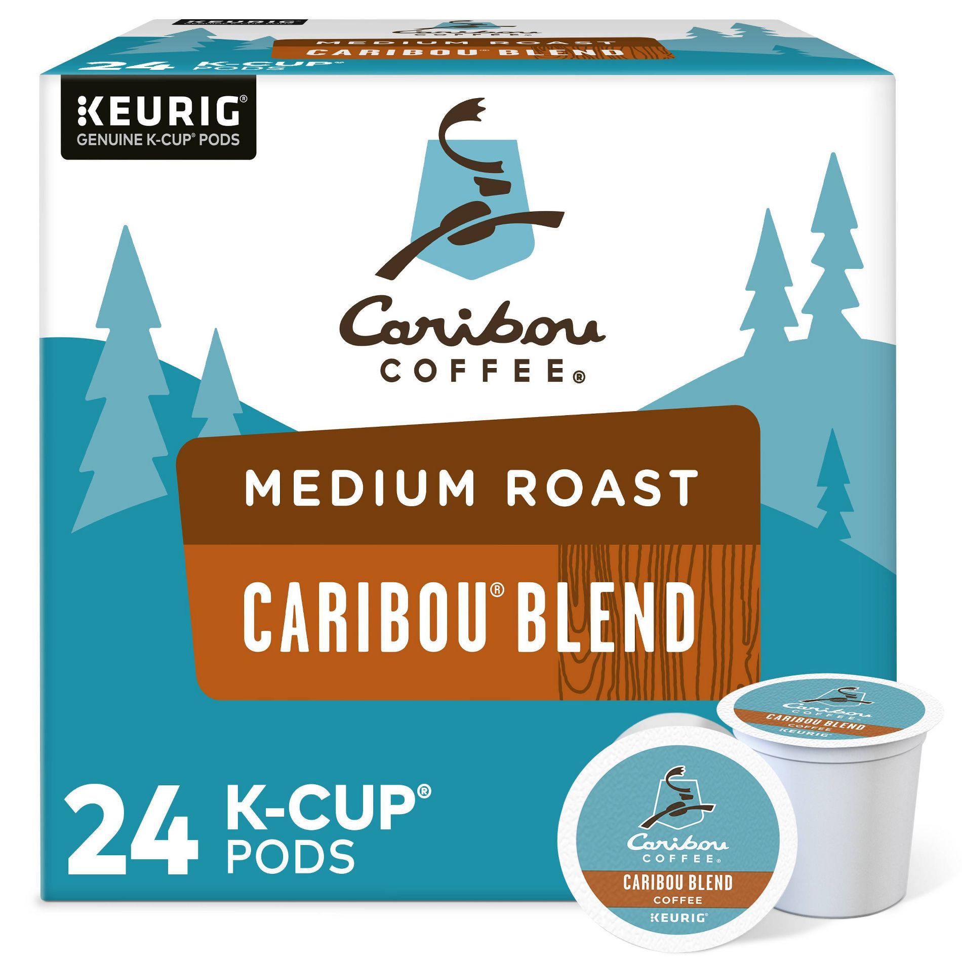 Caribou Coffee Caribou Blend Medium Roast Keurig K-Cup Coffee Pods