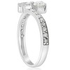Pompeii3 1 Carat Forever Us Diamond Two Stone Engagement Ring 10K White Gold - 2 of 4