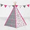 Bacati - Owls in the Woods Pink Gray Play Tent for Kids/Toddlers, 100% Cotton Percale Fabric Cover - 3 of 4