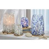 tagltd White Confetti Glass Hurricane Pillar Candle Holder Large, 8.0L x 8.0W x 11.0H inches - 2 of 2