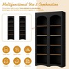 NicBex Modern Freestanding Bookshelves Pantry Cabinet with 5 Tier Adjustable Shelves,Display Bar Buffet Cabinet for Hallways,Living Room,Kitchen - 4 of 4