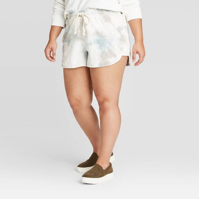 plus size french terry shorts