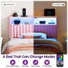 Greenstell Upholstered Headboard for Bed Frame,  with Charging Station & LED Light, Height Adjustable, Gray - 2 of 4