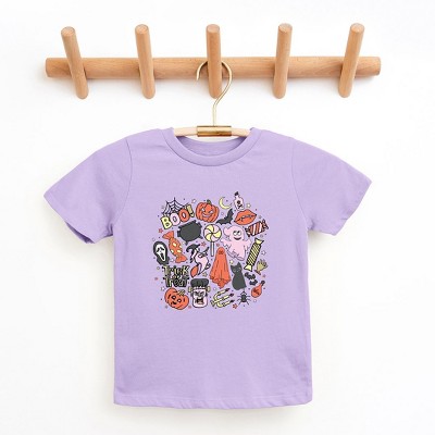 The Juniper Shop Halloween Doodle Collage Youth Short Sleeve Tee
