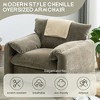 NicBex Chenille Oversized Accent Chair,Upholstered Living Room Chairs with Open Backrest,Modern Armchair,Accent Chairs for Living Room,Matcha Green - 4 of 4