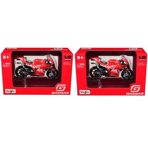 KTM RC16 #37 &  #44 "GasGas Factory Racing Tech3" "MotoGP World Championship" (2023) Set of 2 1/18 Diecast Models by Maisto - 1 of 4